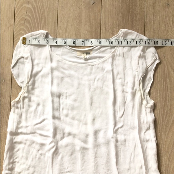 Aritzia Wilfred Free Cap Sleeve Lined Top in White Size S - Picture 2 of 10
